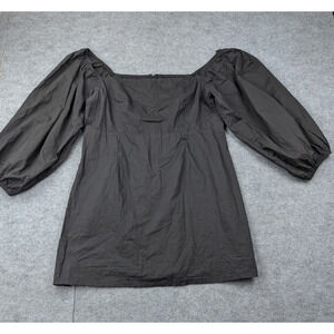 Pomander Place Chloe Mini Dress Womens XXL Cottagecore Puff Sleeve Minimalist